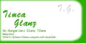 timea glanz business card